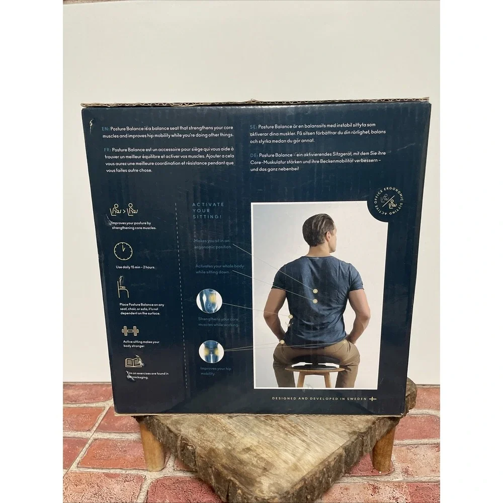 Swedish Posture Balance Core Trainer Strengthens Core Muscles Hip Mobility New - Picture 2 of 2